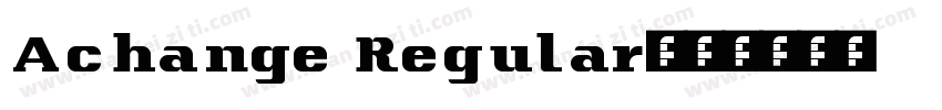 Achange Regular字体转换